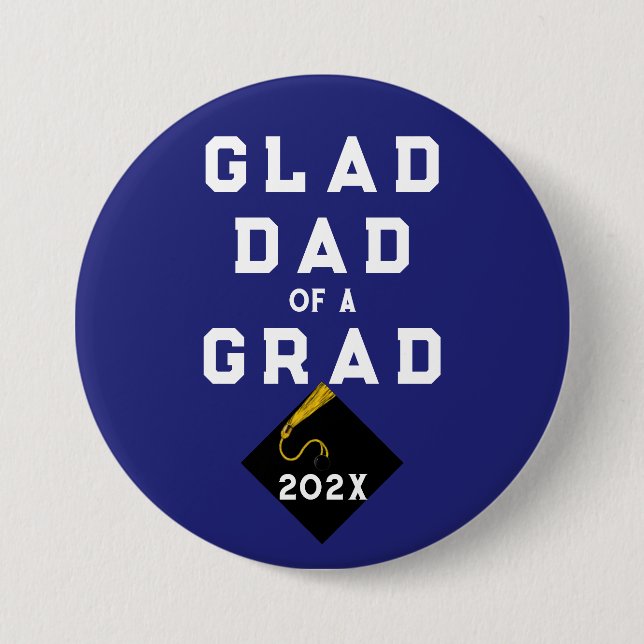Graduation Proud Dad Button (Front)
