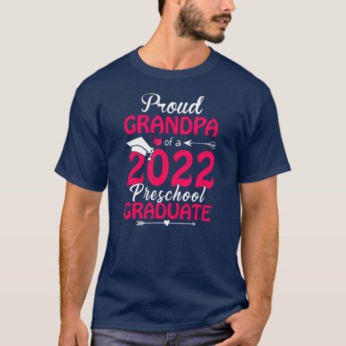 Graduation Proud Grandpa Of a 2022 Preschool T_Shirt