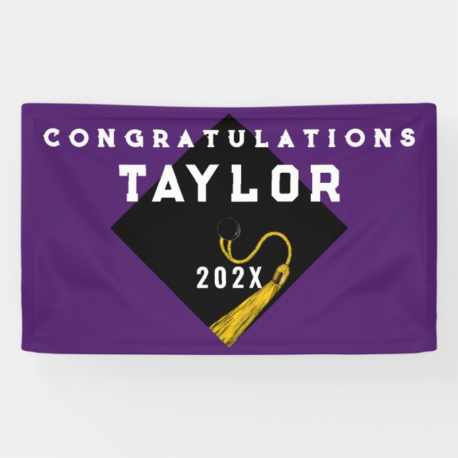 Graduation Purple Banner (Horizontal)