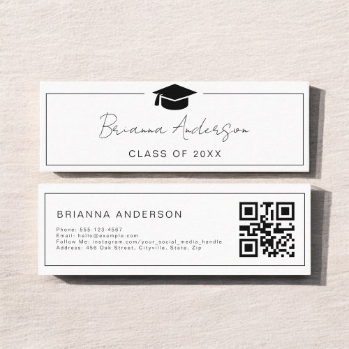Graduation QR Code Name Card Insert Card