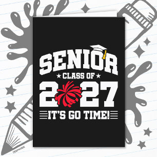 Graduation Quote Year Cheer Senior Class of 2027 Card