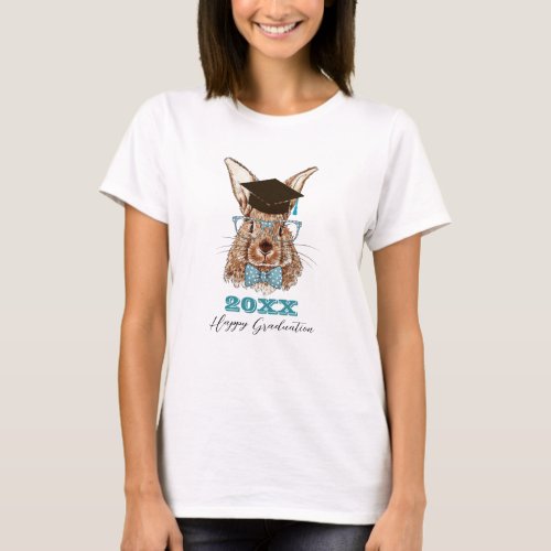 Graduation Rabbit Womens Basic T_Shirt