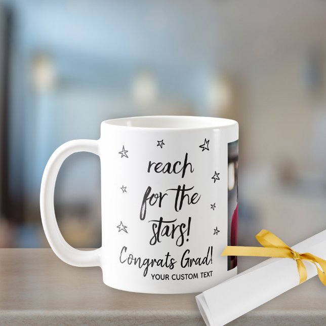 Graduation Reach For the Stars Custom Grad Photo Coffee Mug (Creator Uploaded)