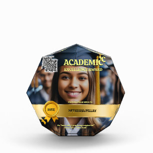 Graduation recognition awards black gold wax seal