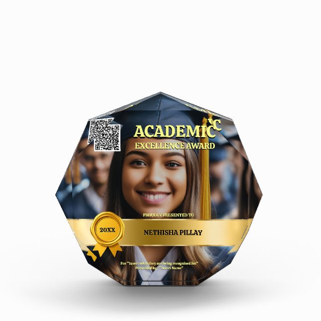 Graduation recognition awards black gold wax seal (Front)