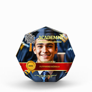 Graduation recognition awards red gold wax seal