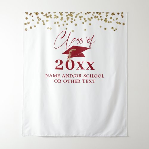 Graduation Red Class Year Photo Backdrop