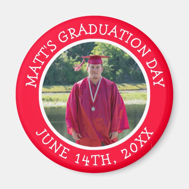 Graduation Reminder Personalized Photo Magnet (Front)