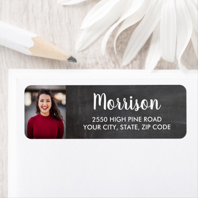 Graduation Return Address Label With Grad Photo (Insitu)