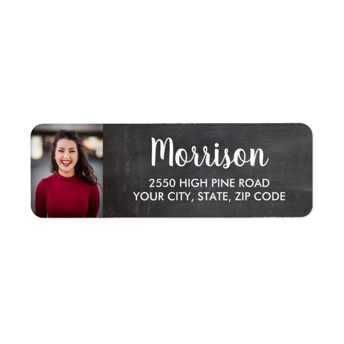 Graduation Return Address Label With Grad Photo | Zazzle.com