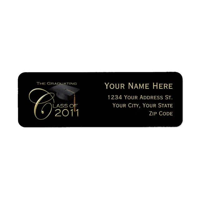 Graduation Return Address Labels Zazzle