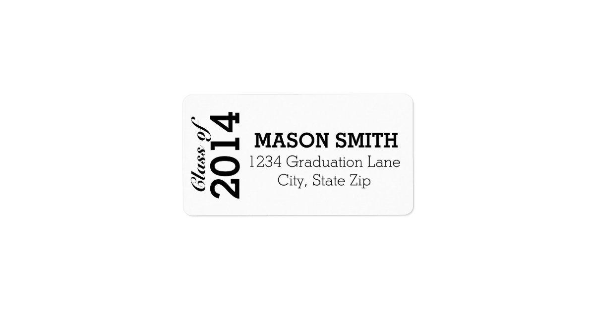 Graduation Return Address Labels Zazzle