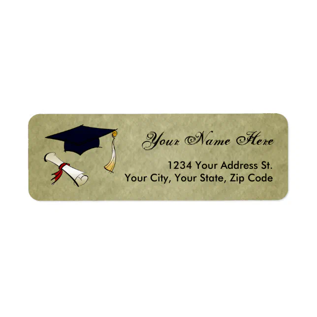 Graduation Return Address Labels Zazzle