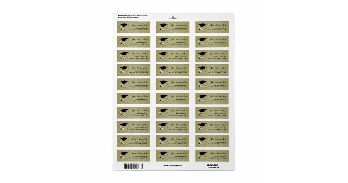Graduation Return Address Labels | Zazzle
