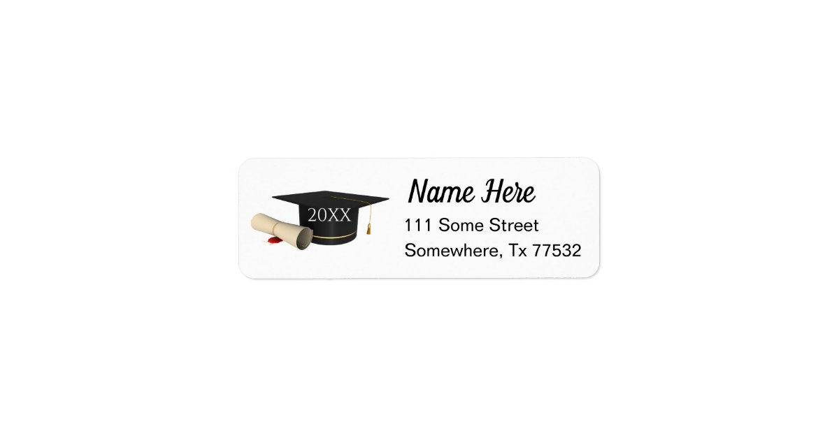 Glam Faux Rose Gold Glitter Return Address Labels, Zazzle