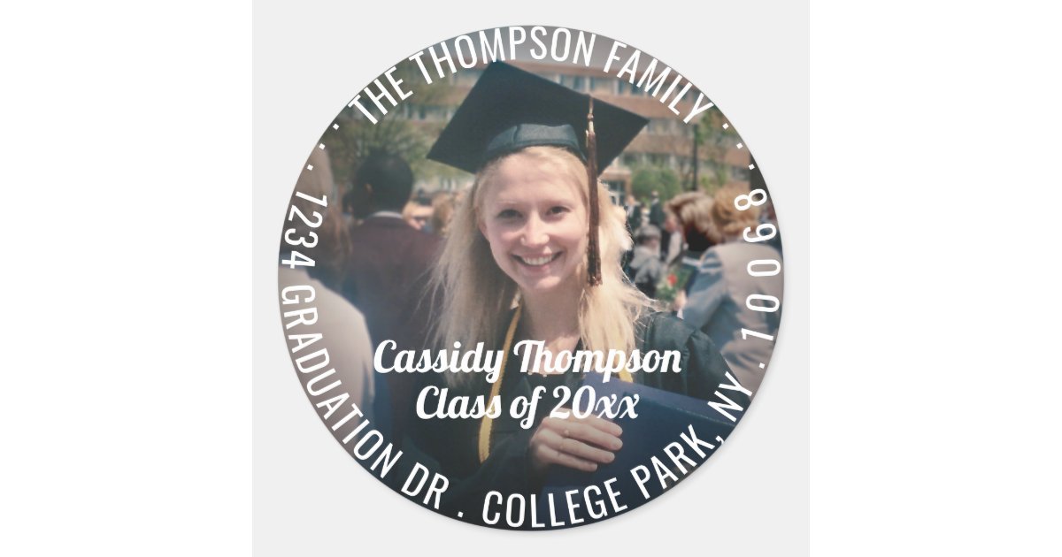 Return address labels graduation template