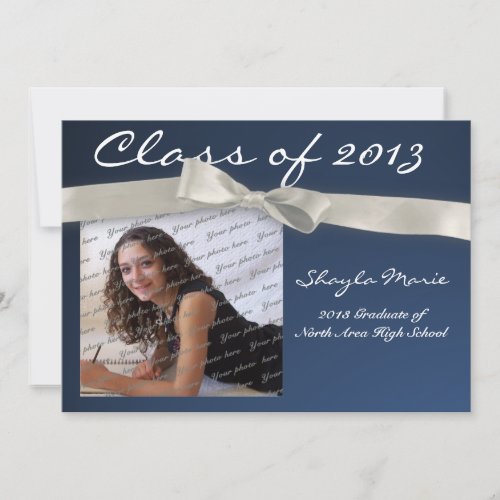 Graduation Ribbon Personalized Invitations