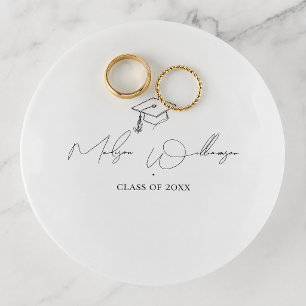 Graduation Ring Dish Personalized Grad Cap
