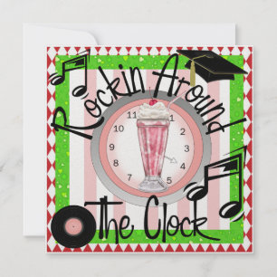 Graduation Rockin' Around the Clock Party - SRF Invitation