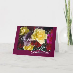 Graduation roses card