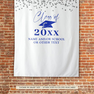 Graduation Royal Blue Class Year Backdrop