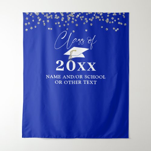 Graduation Royal Blue Class Year Photo Backdrop