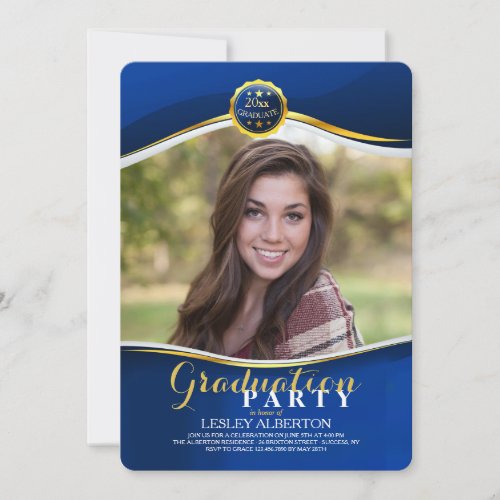 Graduation Royal Photo Invitation