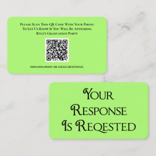 Graduation RSVP QR Code Response Card