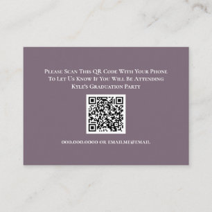 Graduation RSVP QR Code Response Card