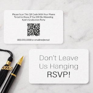 Graduation RSVP QR Code Response Card