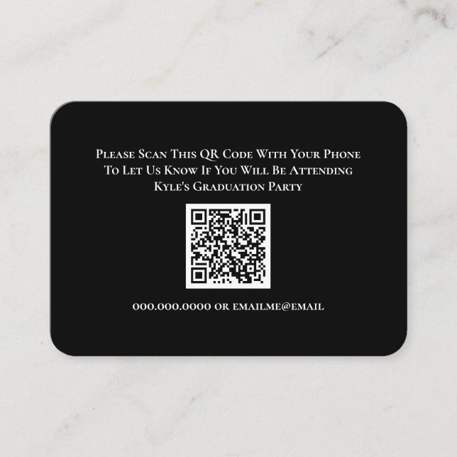 Graduation  RSVP QR Code Response Card (Front)