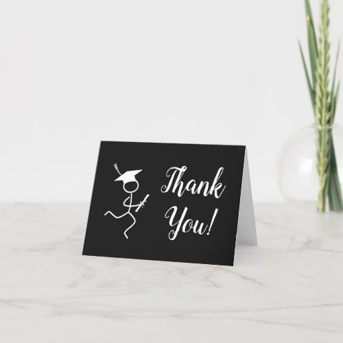 Graduation Runner  Running Grad Thank You Card