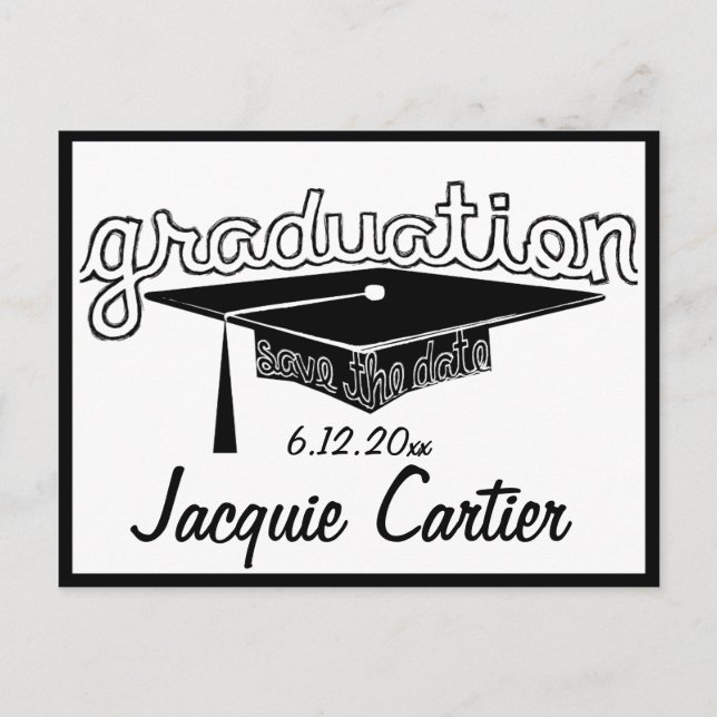 Graduation Save The Date Card (Front)