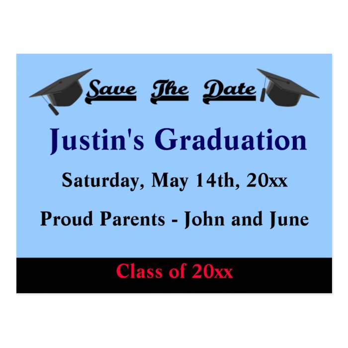 Graduation Save The Date Card Postcard