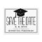 Graduation Save the Date Grad Cap White Graduate