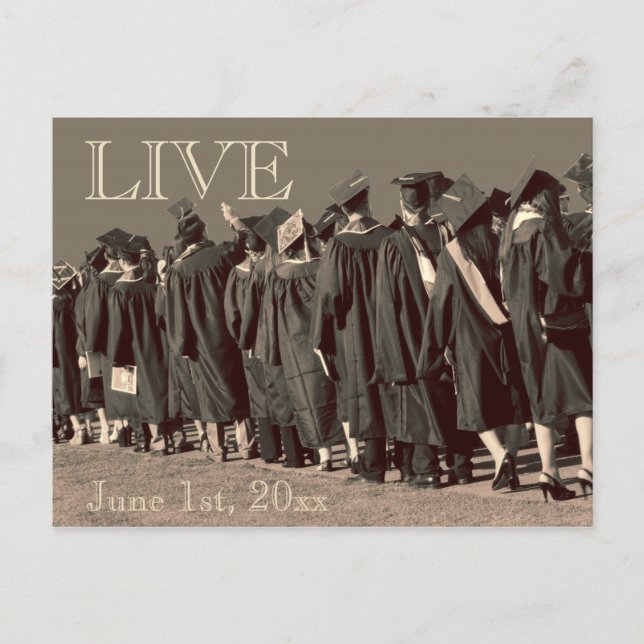 Graduation Save The Date Graduates Postcard (Front)