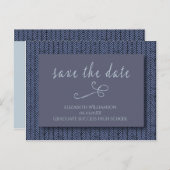 Graduation Save The Date Modern Abstract Blue Postcard (Front/Back)