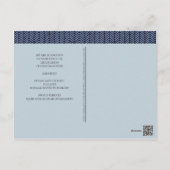 Graduation Save The Date Modern Abstract Blue Postcard (Back)