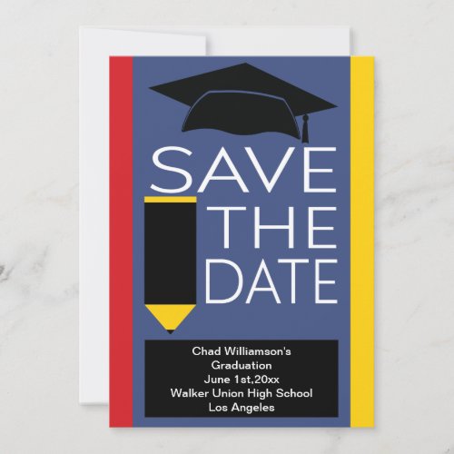 Graduation Save The Date Modern Grad Cap