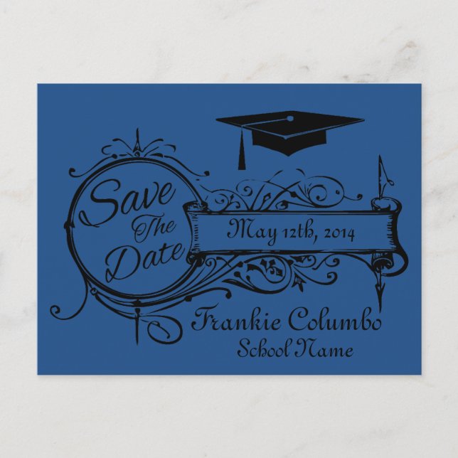 Graduation Save The Date Postcard (Front)