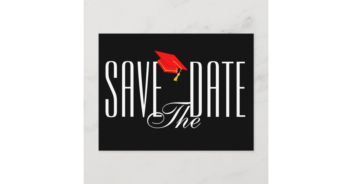 Graduation Save the Date Postcard Invitation Zazzle