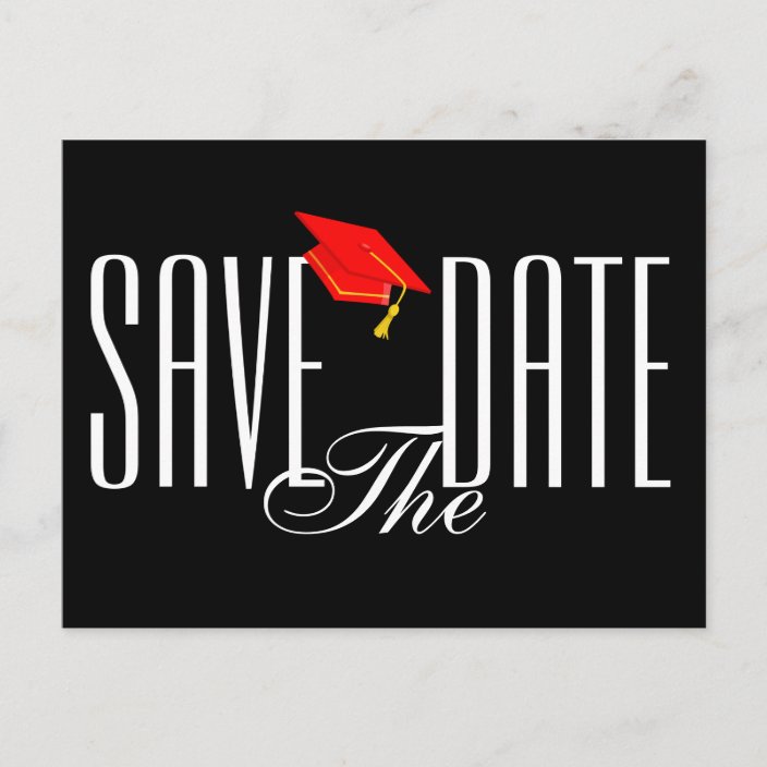 Graduation Save The Date Postcard Invitation Zazzle
