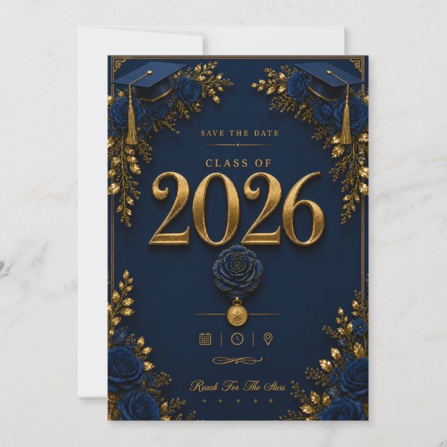 Graduation Save the Date + RSVP Card (Front)