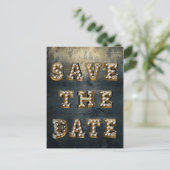 Graduation Save The Date Theater Light Letters Announcement Postcard (Standing Front)
