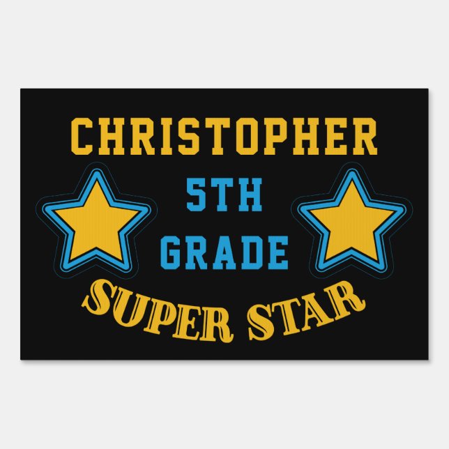 Graduation School 5th Grade Star Sign (Back)