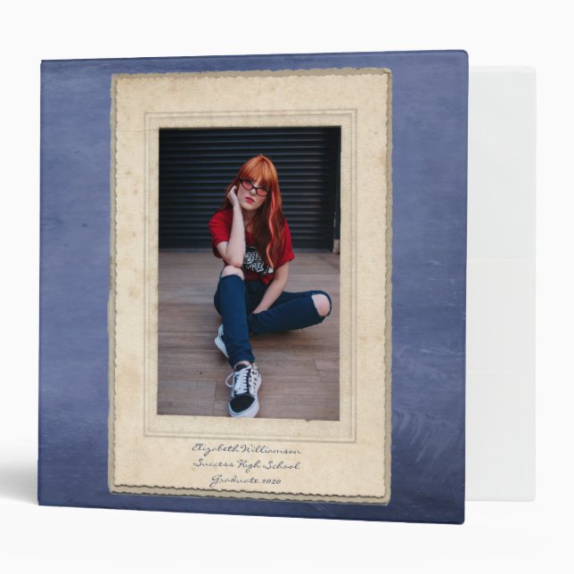 Graduation School Memory Photo Keepsake 3 Ring Binder (Front/Inside)