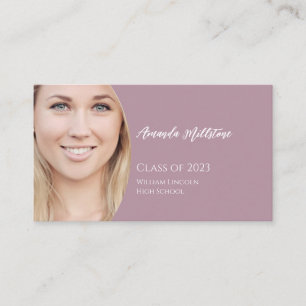Graduation School Student Networking Modern Photo Business Card