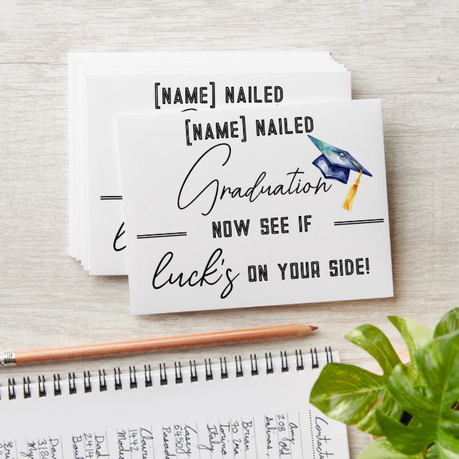 Graduation Scratch Card lotto ticket – Nailed It! Envelope (Stacked)