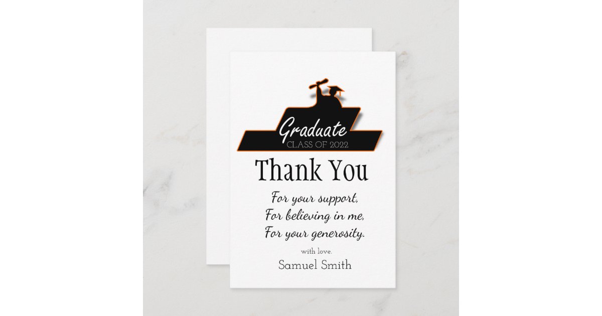 thank you card black and white