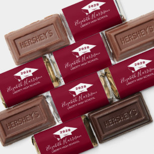 Graduation Script Photo Burgundy Hershey's Miniatures